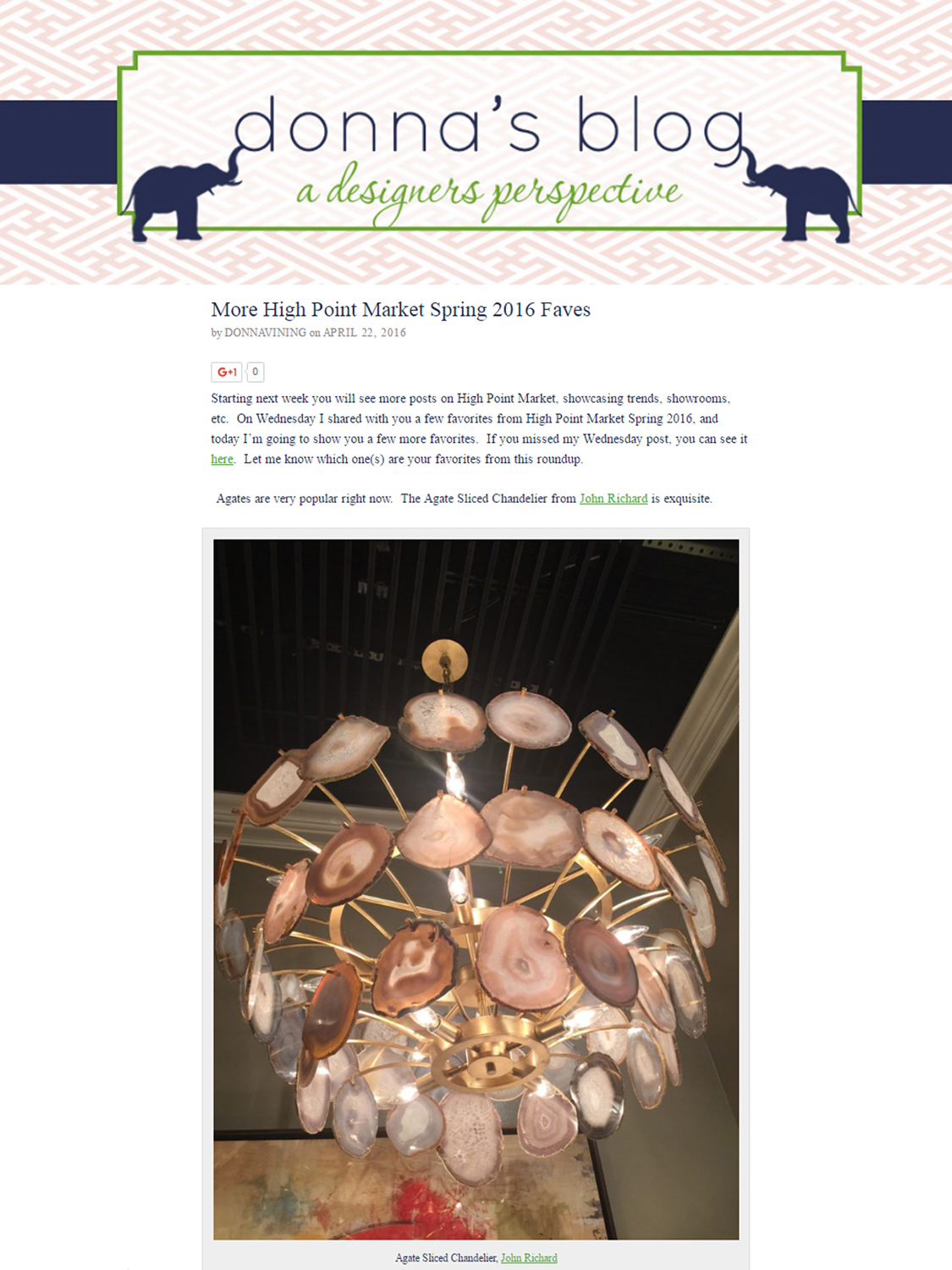 Donna's Blog - April 2016